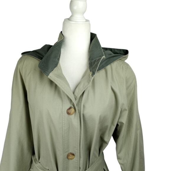 FLEET STREET Hooded Trench Coat with Belt. 12P - Picture 2 of 10